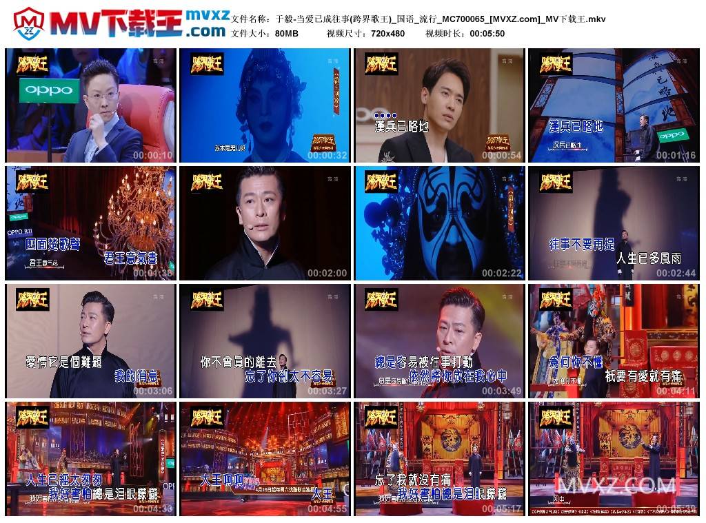 于毅-当爱已成往事(跨界歌王)_国语_流行_MC700065